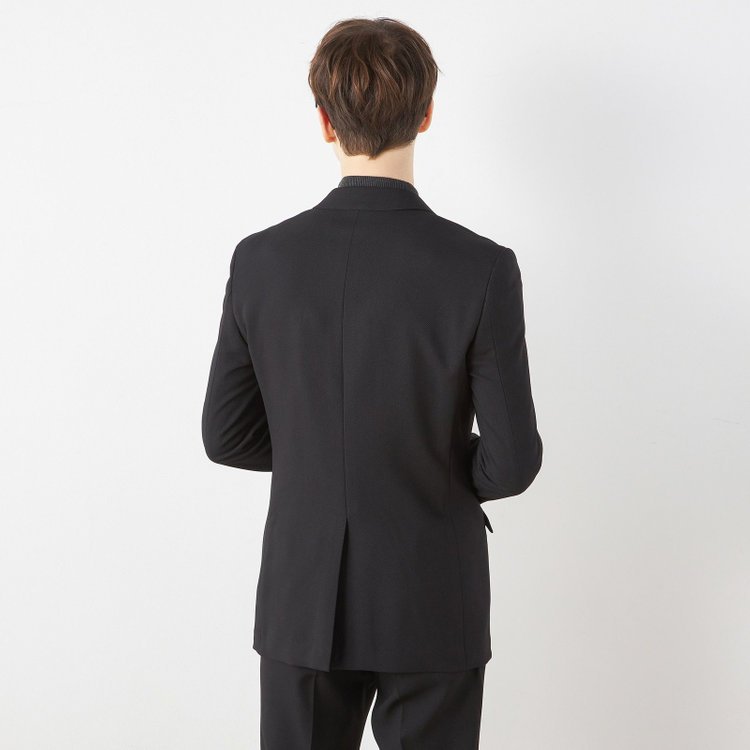 ブラックライン 【SLIM TAPERED_2】【年間】2釦シングルテーパードパンツスーツ 0タック/ブラック/ウエストシャーリング/4S/※パンツ裾上げ済仕様 黒