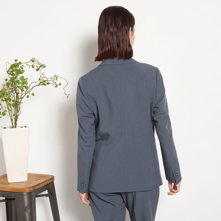 シルバーライン 【SILVER LINE】【年間】1釦シングルパンツスーツ/ネイビー/ウォッシャブル/ウエストシャーリング/4S SUSTAINABILITY&ECOLOGY FABRIC/※パンツ裾上げ済仕様 紺中間