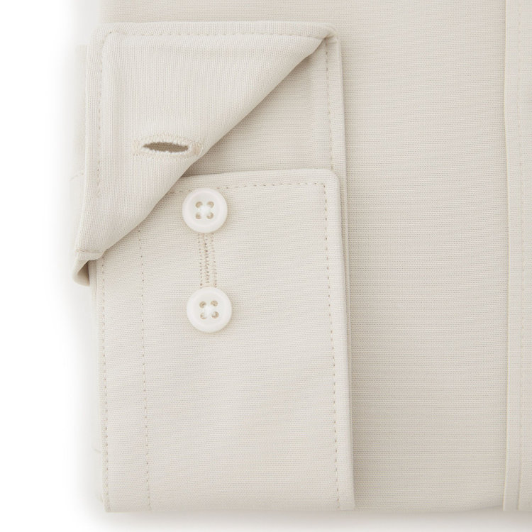 ブラックライン 【発送在庫あり】【SKINNY】ワイドカラーワイシャツ/ベージュ/「4S」スーパーノンアイロン・ストレッチ 茶淡色