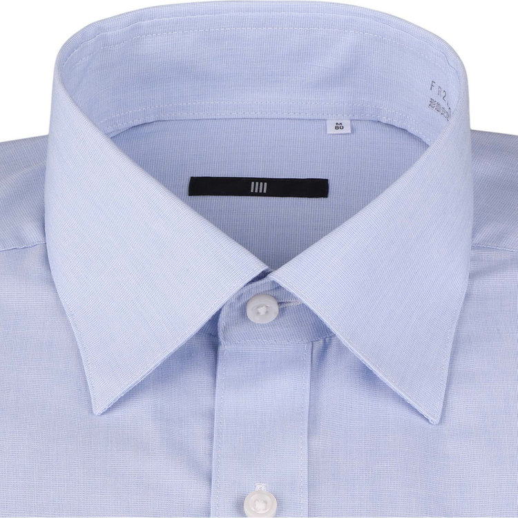 ブラックライン 【BLACK LINE】【形態安定】ワイドカラードレスワイシャツ/ブルー×ソリッド 青濃色