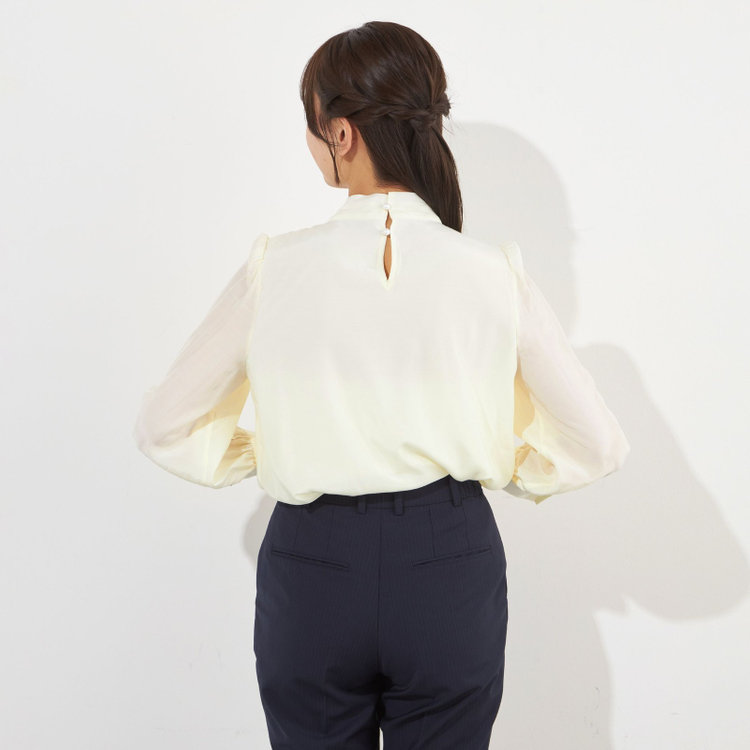 サマンサ 【SUIT SELECT×Samantha Thavasa】【長袖】リボンブラウス/イエロー 黄中間