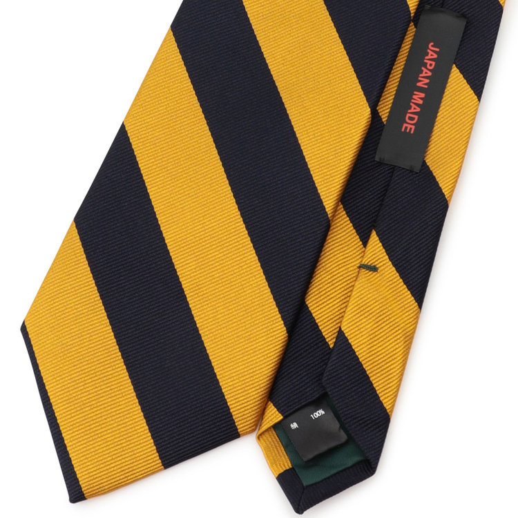 シルバーライン 【発送在庫あり】【SL】シルクストライプネクタイ 8.5cm幅/ゴールド×ネイビー/JAPAN MADE その他