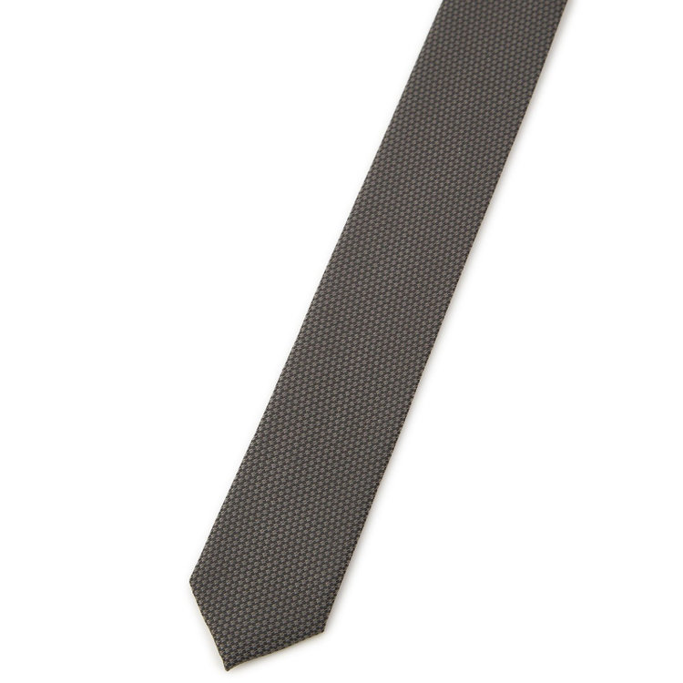ブラックライン 【BLACK LINE】シルクブレンドソリッドネクタイ 7.5cm幅/グレー その他