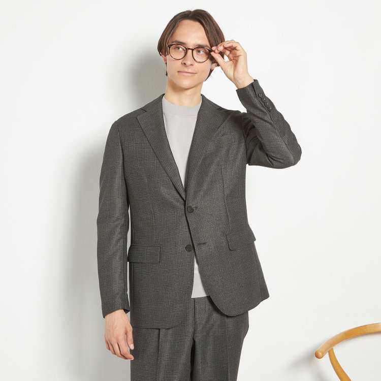 シルバーライン 【5DAYS CLOSET】【RBC】【春夏】2釦シングルジャケット/カーキ×チェック/4S SUSTAINABILITY&ECOLOGY FABRIC その他