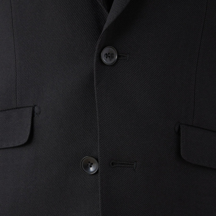 ブラックライン 【SLIM TAPERED_2】【年間】2釦シングルテーパードパンツスーツ 0タック/ブラック/ウエストシャーリング/4S/※パンツ裾上げ済仕様 黒