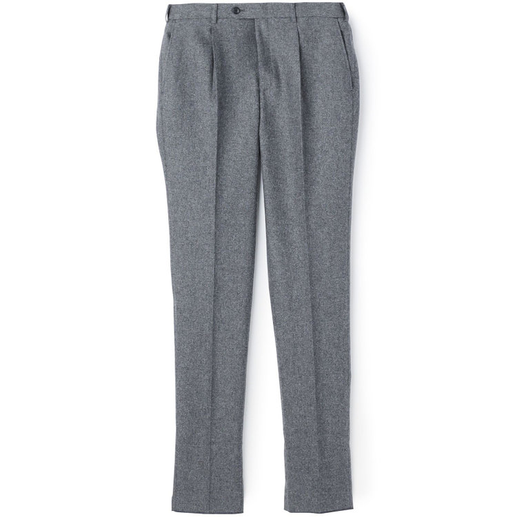 シルバーライン 【5DAYS CLOSET】【RBC】【秋冬】ウールブレンド1タックテーパードパンツ/グレー/ウエストムーブ/RE:NEWOOL/※裾上げ必要 グレー中間