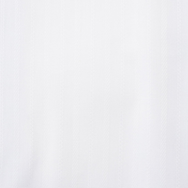 ブラックライン 【BLACK LINE】ウイングカラードレスワイシャツ/ホワイト×ドビーストライプ/ダブルカフス仕様 白