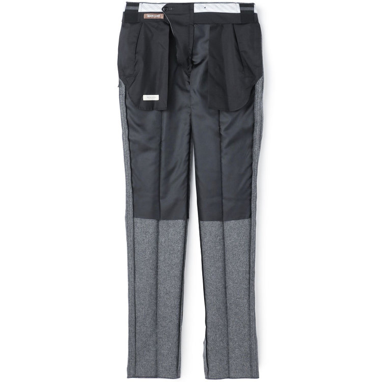 シルバーライン 【5DAYS CLOSET】【RBC】【秋冬】ウールブレンド1タックテーパードパンツ/グレー/ウエストムーブ/RE:NEWOOL/※裾上げ必要 グレー中間