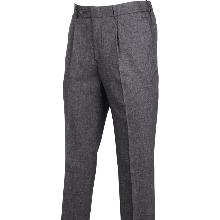 スーツセレクト 【CLASSICO TAPERED】【秋冬】コーディネートパンツ付き/2釦シングルスーツ 1タック/ネイビー＆ブラック×ハウンドトゥース+ダークグレーパンツ/シャーリング仕様/NEW ZEALAND WOOL MIX ネイビー系(紺)