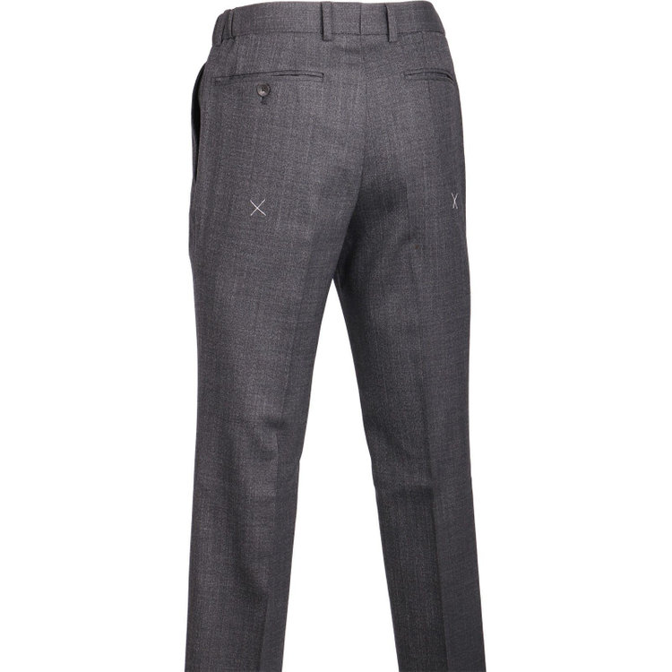 スーツセレクト 【CLASSICO TAPERED】【秋冬】コーディネートパンツ付き/2釦シングルスーツ 1タック/ネイビー＆ブラック×ハウンドトゥース+ダークグレーパンツ/シャーリング仕様/NEW ZEALAND WOOL MIX ネイビー系(紺)