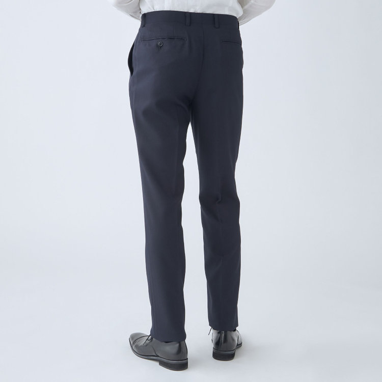 ブラックライン 【KSW】【年間】2釦シングルスーツ 0タック/ネイビー×シャドーストライプ/ウォッシャブルパンツ※裾上げ必要 紺濃色