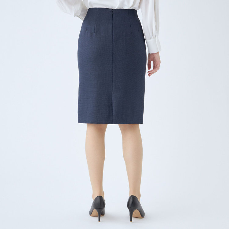 シルバーライン 【RELAX TAPERED】【年間】タイトスカート/ネイビー/ウォッシャブル 紺中間