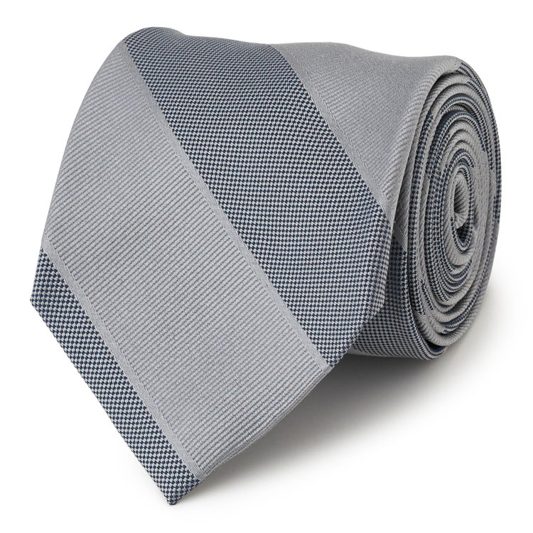 シルバーライン 【SILVER LINE】シルクブレンドストライプネクタイ 8.０cm幅/グレー その他