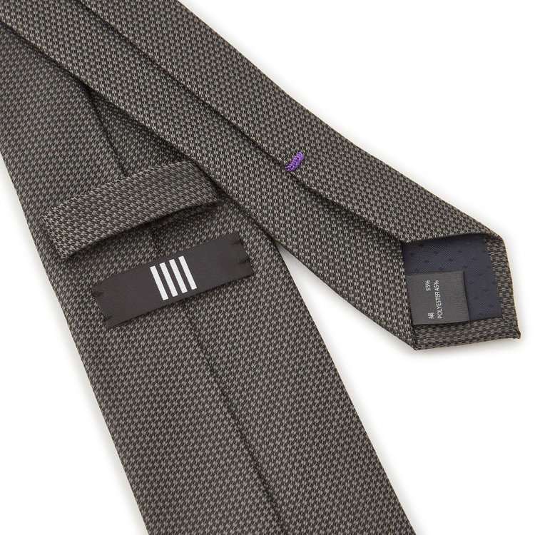 ブラックライン 【BLACK LINE】シルクブレンドソリッドネクタイ 7.5cm幅/グレー その他
