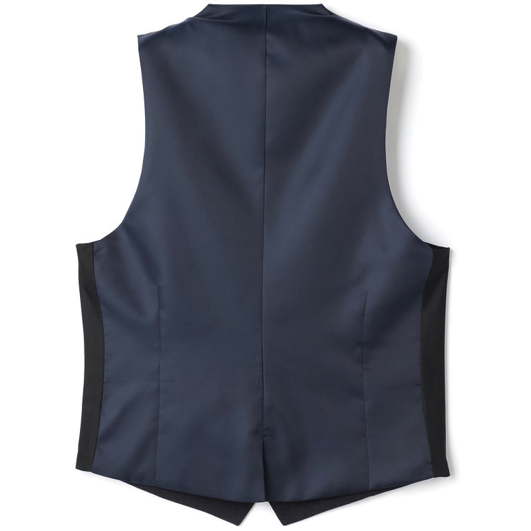 ブラックライン 【SLIM TAPERED_2】【春夏】リバーシブルジレ(ベスト)/ネイビー＆グレー/4S SUSTAINABILITY&ECOLOGY FABRIC 紺濃色