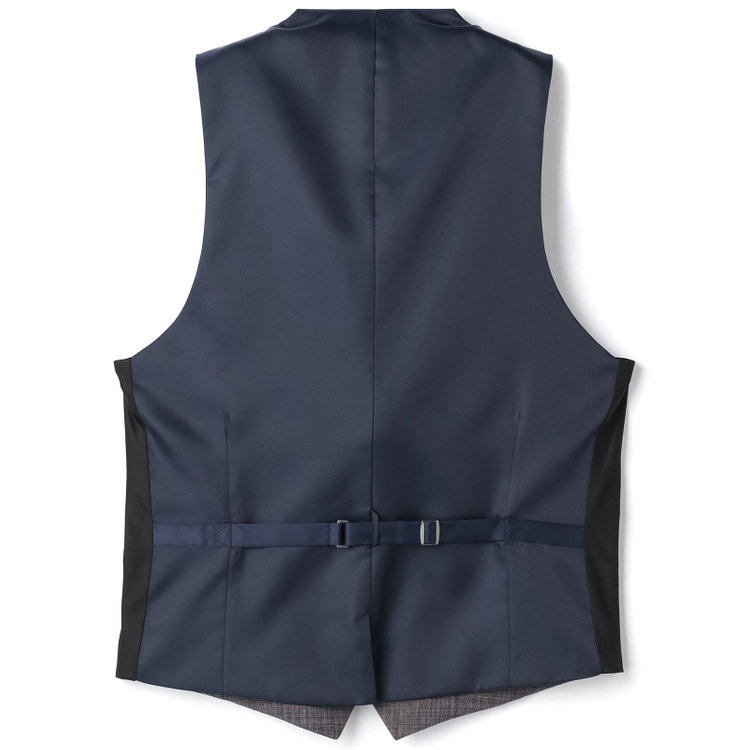 ブラックライン 【SLIM TAPERED_2】【春夏】リバーシブルジレ(ベスト)/ネイビー＆グレー/4S SUSTAINABILITY&ECOLOGY FABRIC 紺濃色