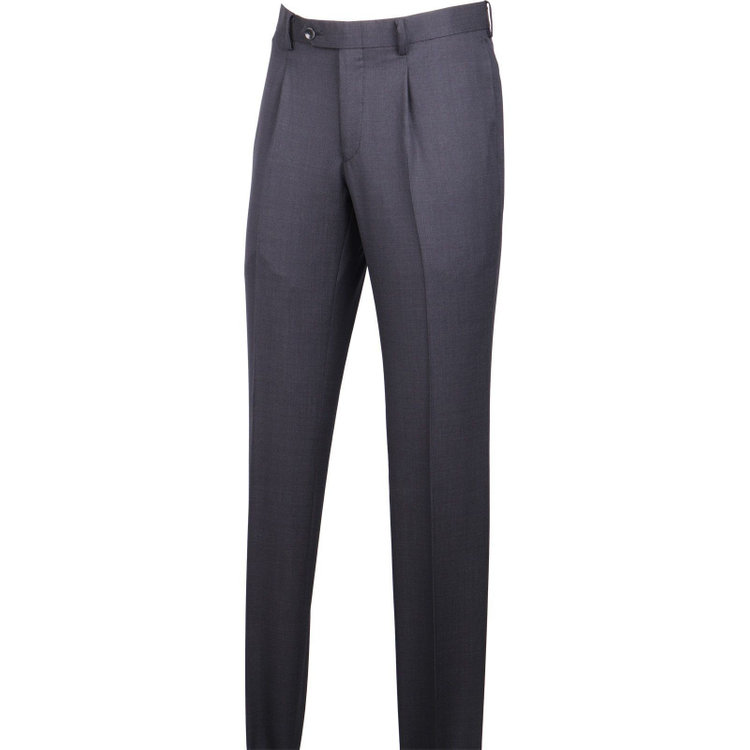 スーツセレクト 【発送在庫あり】【CLASSICO TAPERED】【年間】2釦シングルスリーピーススーツ 1タック/ネイビー×ピンドット ネイビー系(紺)