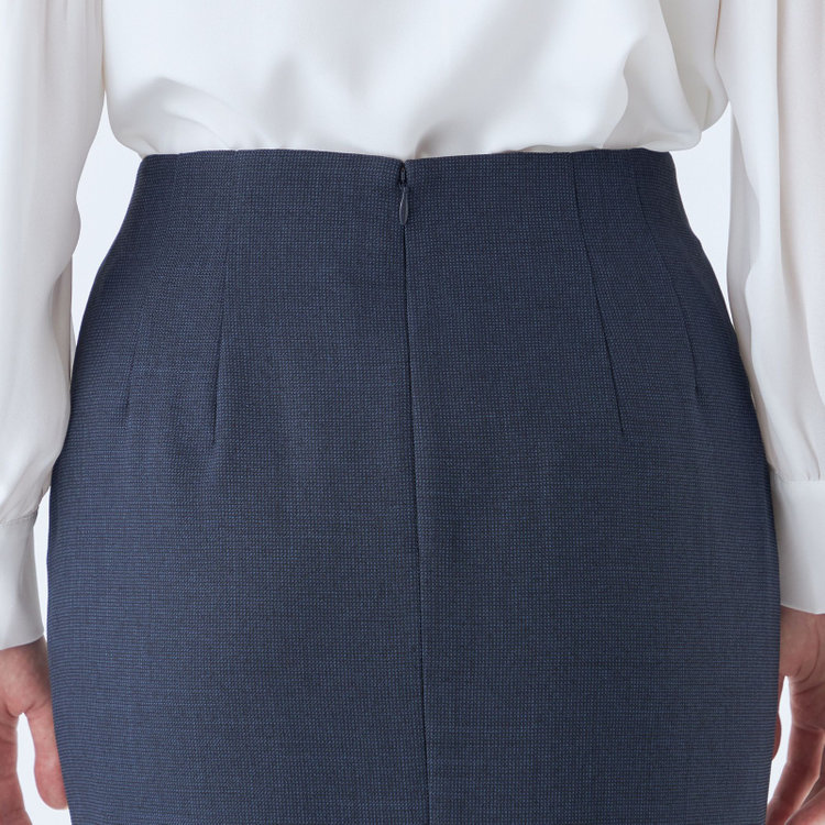 シルバーライン 【RELAX TAPERED】【年間】タイトスカート/ネイビー/ウォッシャブル 紺中間