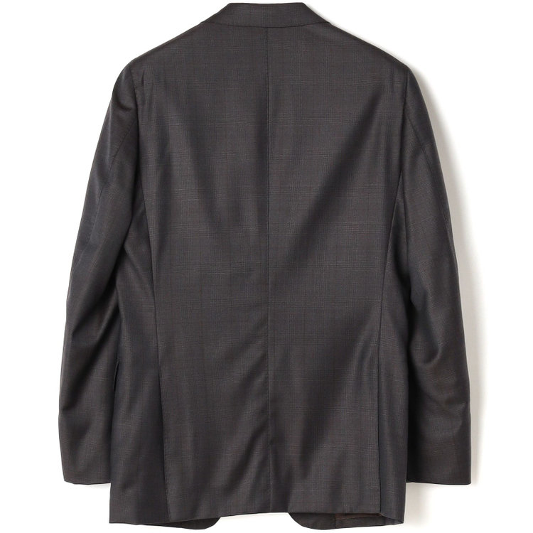 シルバーライン 【先行予約】【CLASSICO TAPERED】【秋冬】2釦シングルスーツ 1タック/ブラウン×メランジ調グレンチェック/ウエストムーブ/Ermenegildo Zegna Traveller/※裾上げ必要 茶濃色