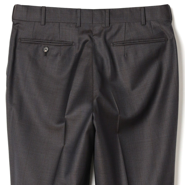 シルバーライン 【先行予約】【CLASSICO TAPERED】【秋冬】2釦シングルスーツ 1タック/ブラウン×メランジ調グレンチェック/ウエストムーブ/Ermenegildo Zegna Traveller/※裾上げ必要 茶濃色