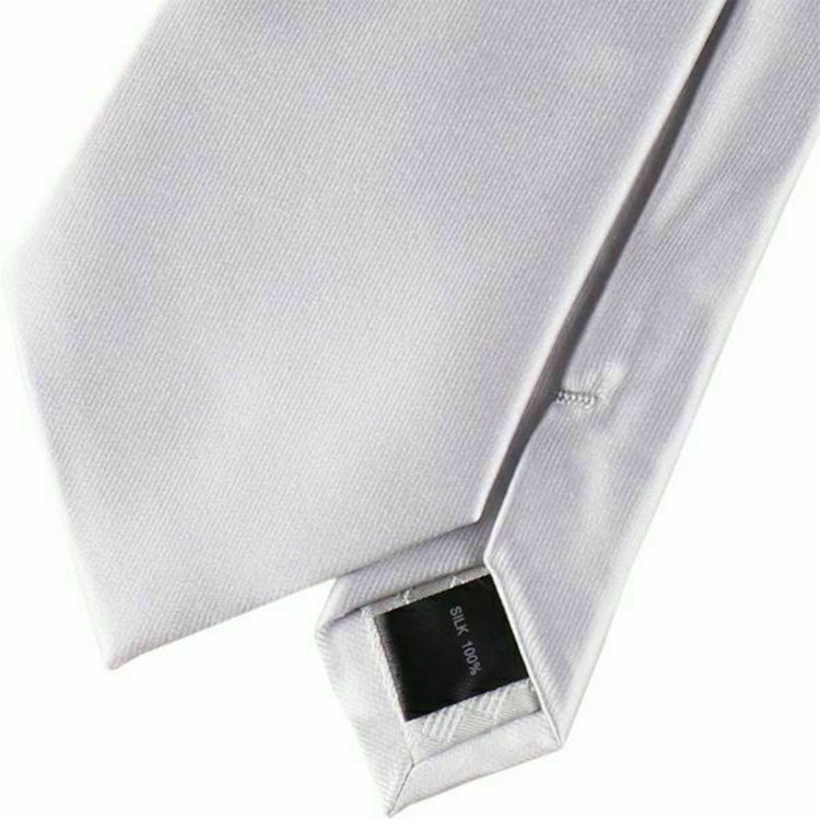 シルバーライン 【SILVER LINE】シルクソリッド 慶事対応 ネクタイ 8.0cm幅/シルバー その他