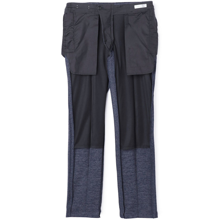 シルバーライン 【CLASSICO TAPERED】【秋冬】1タックテーパードパンツ/ネイビー/ウエストシャーリング/4S SUSTAINABILITY&ECOLOGY FABRIC/※裾上げ必要 紺濃色