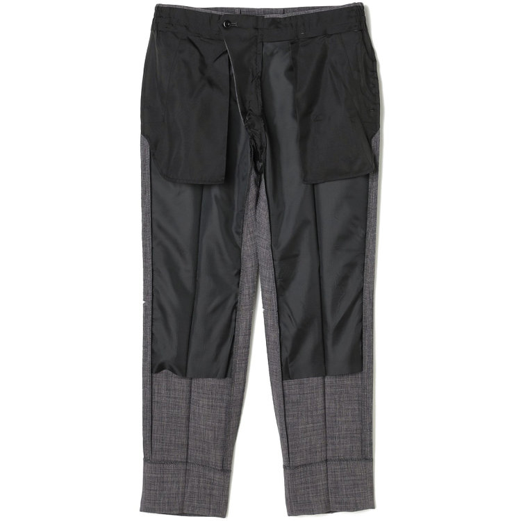 ブラックライン 【SLIM TAPERED_2】【春夏】2釦シングルスーツ 0タック/グレー/ウエストシャーリング/4S SUSTAINABILITY&ECOLOGY FABRIC/※パンツ裾上げ済仕様 グレー中間