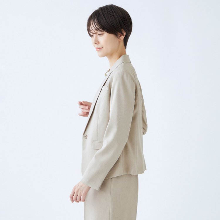 シルバーライン 【SL】【年間】1釦ジャケット/ベージュ/ウォッシャブル 茶淡色