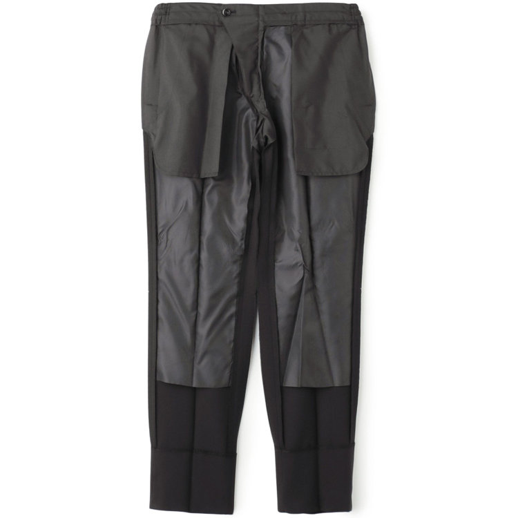 ブラックライン 【SLIM TAPERED_2】【年間】2釦シングルテーパードパンツスーツ 0タック/ブラック/ウエストシャーリング/4S/※パンツ裾上げ済仕様 黒