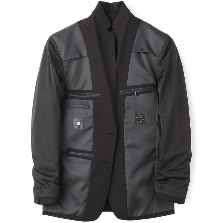 ブラックライン 【SLIM TAPERED_2】【年間】2釦シングルテーパードパンツスーツ 0タック/ブラック/ウエストシャーリング/4S/※パンツ裾上げ済仕様 黒