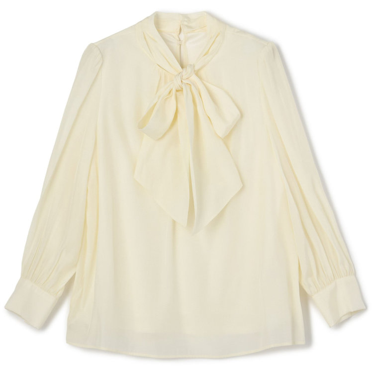 サマンサ 【SUIT SELECT×Samantha Thavasa】【長袖】リボンブラウス/イエロー 黄中間