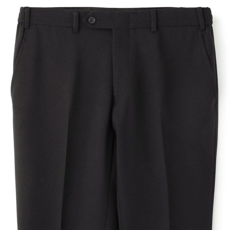 ブラックライン 【SLIM TAPERED_2】【年間】2釦シングルテーパードパンツスーツ 0タック/ブラック/ウエストシャーリング/4S/※パンツ裾上げ済仕様 黒