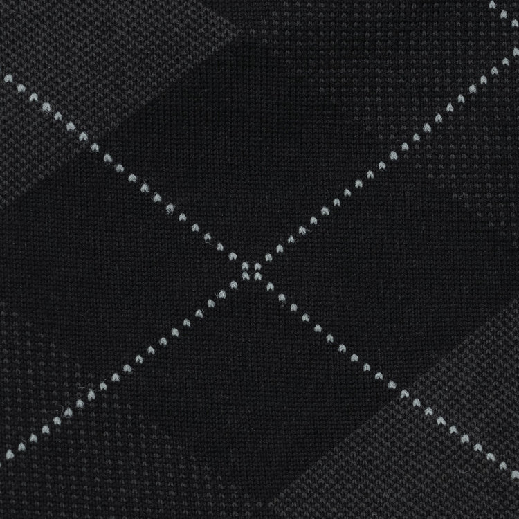 スーツセレクト 【発送在庫あり】ソックス/ブラック×アーガイル/（25cm～27cm） 黒