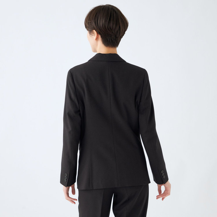 シルバーライン 【RELAX TAPERED】【秋冬】1釦シングルテーパードパンツスーツ/ブラック/ウォッシャブル/※パンツ裾上げ済仕様 黒