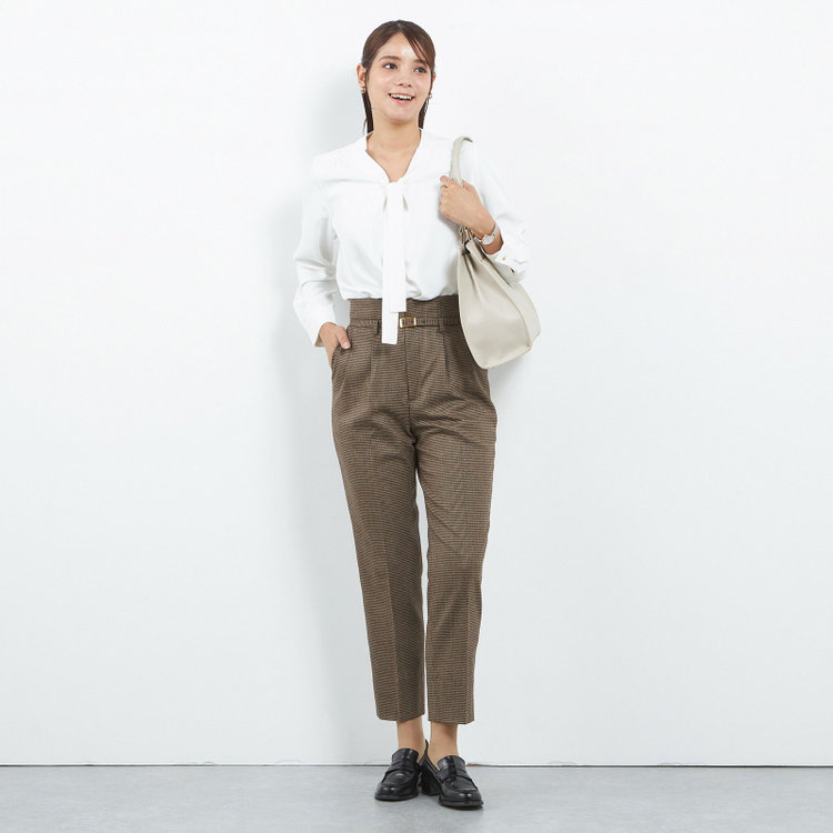 シルバーライン 【SL/長袖】ボウタイプルオーバー/ホワイト/「ウォッシャブル」「ストレッチ」「防シワ」「UV加工」「静電気防止」 白