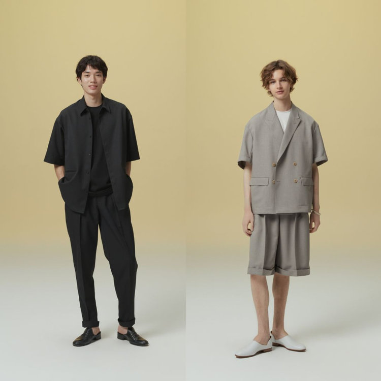 ブラックライン 「TailoredCasual」【春夏】ダブルブレストシャツジャケット/ブラウン その他