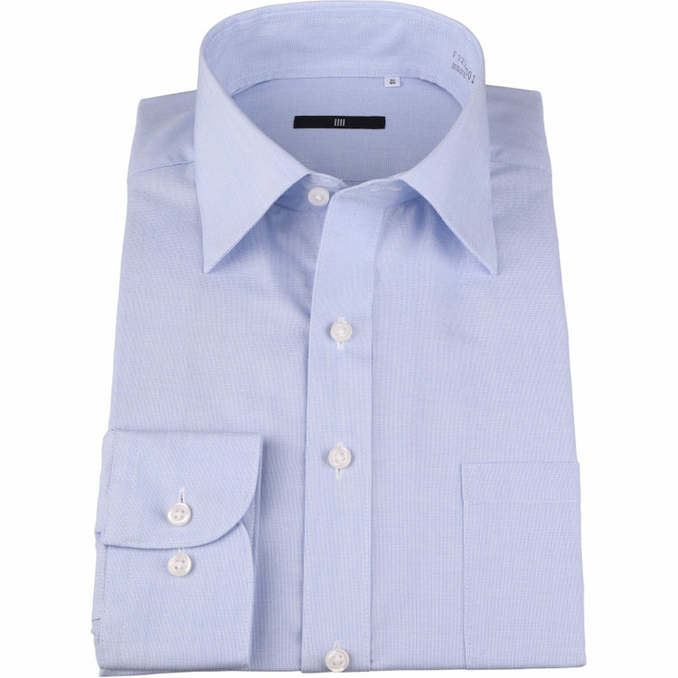 ブラックライン 【BLACK LINE】【形態安定】ワイドカラードレスワイシャツ/ブルー×ソリッド 青濃色