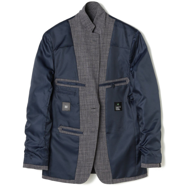 ブラックライン 【SLIM TAPERED_2】【春夏】2釦シングルスーツ 0タック/グレー/ウエストシャーリング/4S SUSTAINABILITY&ECOLOGY FABRIC/※パンツ裾上げ済仕様 グレー中間