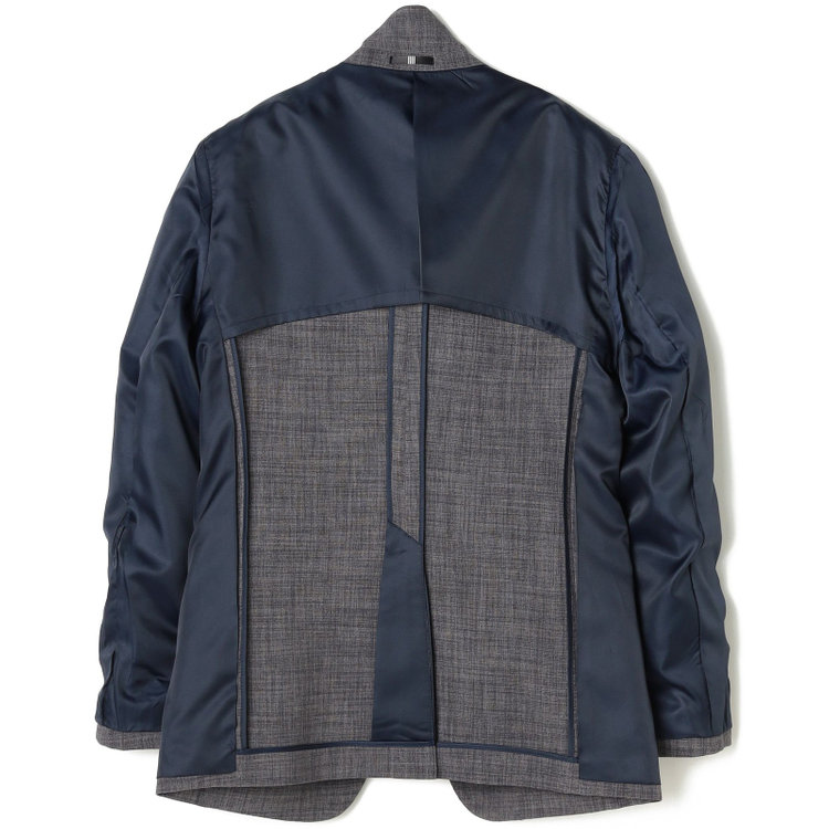 ブラックライン 【SLIM TAPERED_2】【春夏】2釦シングルスーツ 0タック/グレー/ウエストシャーリング/4S SUSTAINABILITY&ECOLOGY FABRIC/※パンツ裾上げ済仕様 グレー中間