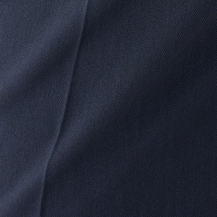 ブラックライン 【SLIM TAPERED】【春夏】0タックテーパードパンツ/ネイビー×シャドーストライプ/ウエストムーブ/ウォッシャブル/4S SUSTAINABILITY&ECOLOGY FABRIC/※裾上げ必要 紺中間
