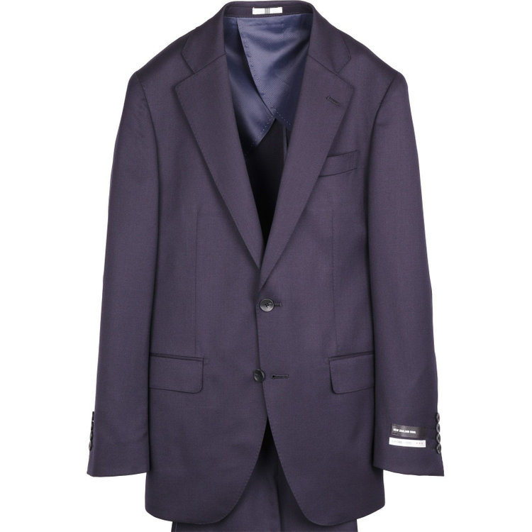 スーツセレクト 【発送在庫あり】【CLASSICO TAPERED】【年間】2釦シングルスーツ 1タック/ネイビー×ソリッド/NEW ZEALAND WOOL ネイビー系(紺)