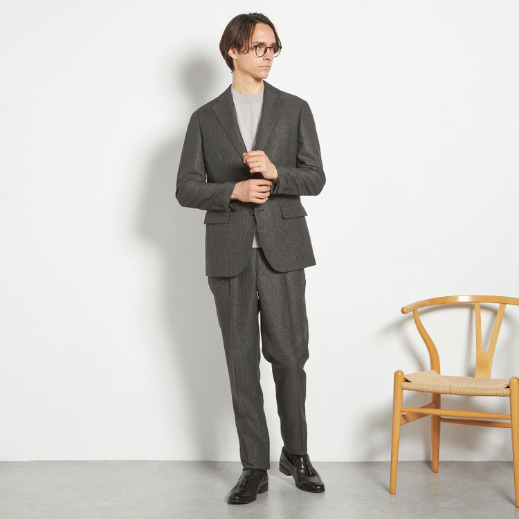 シルバーライン 【5DAYS CLOSET】【RBC】【春夏】2釦シングルジャケット/カーキ×チェック/4S SUSTAINABILITY&ECOLOGY FABRIC その他