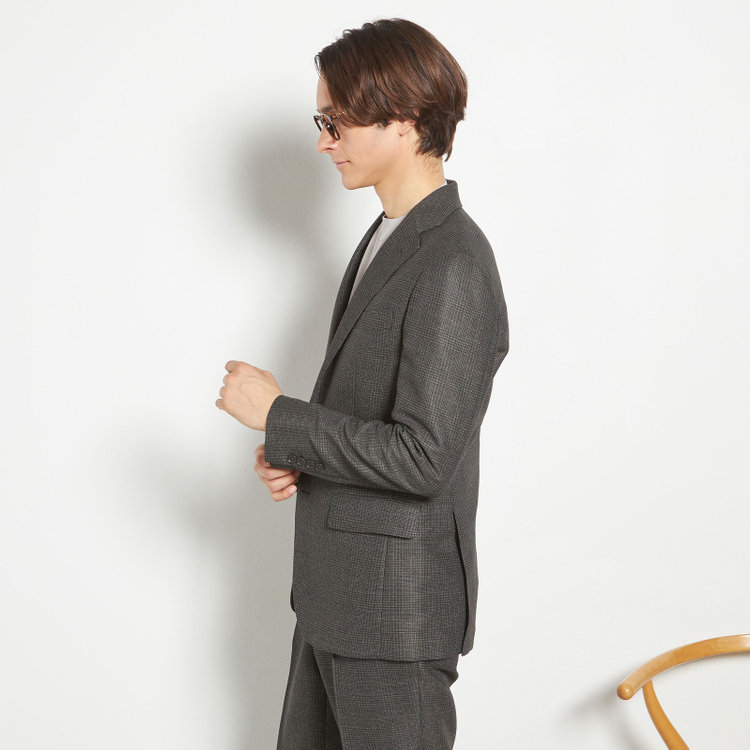 シルバーライン 【5DAYS CLOSET】【RBC】【春夏】2釦シングルジャケット/カーキ×チェック/4S SUSTAINABILITY&ECOLOGY FABRIC その他