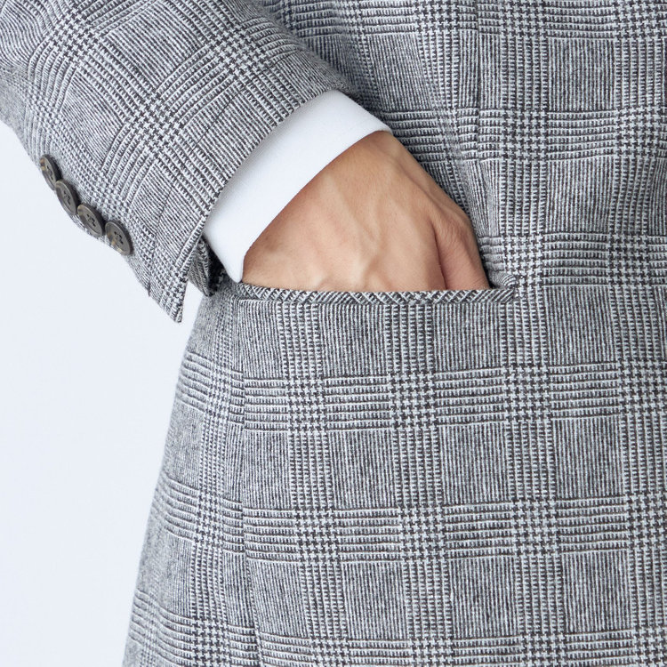 シルバーライン 【RBC】【秋冬】ウールブレンド2釦ジャケット/ホワイト＆ブラック×グレンチェック/RE:NEWOOL その他