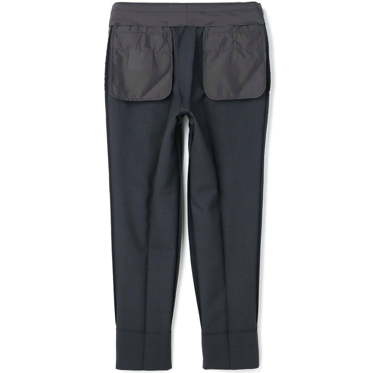 シルバーライン 【CLASSICO TAPERED】【秋冬】コーディネートパンツ付き/2釦シングルスーツ 1タック/ネイビー×グレンチェック+グレーソリッドパンツ/ウエストムーブ/4S SUSTAINABILITY&ECOLOGY FABRIC/※パンツ裾上げ済仕様 紺濃色