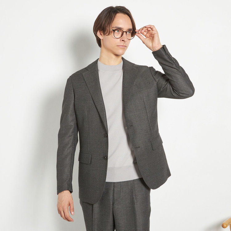 シルバーライン 【5DAYS CLOSET】【RBC】【春夏】2釦シングルジャケット/カーキ×チェック/4S SUSTAINABILITY&ECOLOGY FABRIC その他