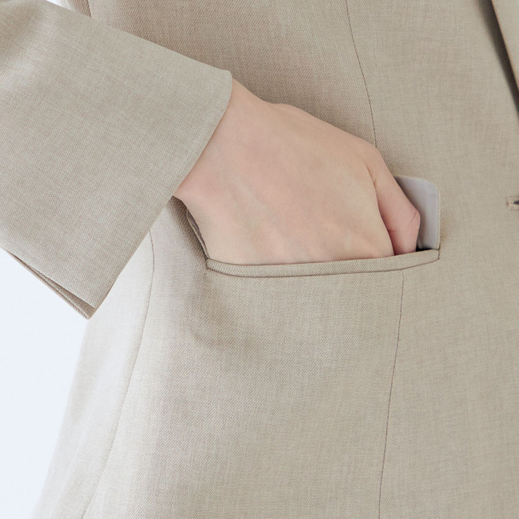 シルバーライン 【SL】【年間】1釦ジャケット/ベージュ/ウォッシャブル 茶淡色