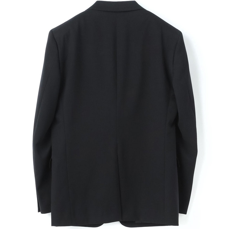 ブラックライン 【KSW】【年間】【フォーマル対応可】2釦シングルスーツ 0タック/ブラック×ソリッド/ウエストムーブ/4S/※パンツ裾上げ済仕様 黒