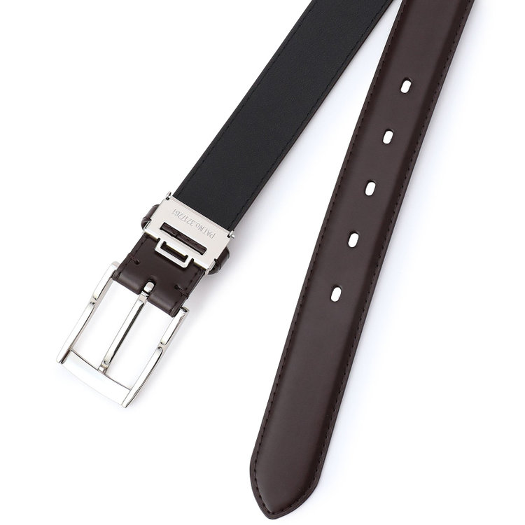 シルバーライン  ピンバックルベルト 3.0cm幅/ダークブラウン(ウエスト88cmまで対応) 茶濃色