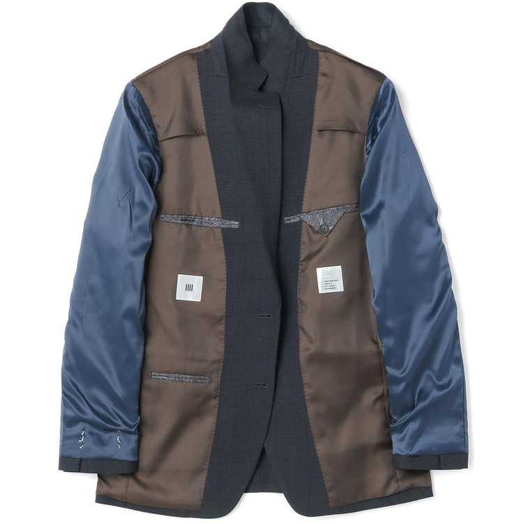 シルバーライン 【CLASSICO TAPERED】【秋冬】コーディネートパンツ付き/2釦シングルスーツ 1タック/ネイビー×グレンチェック+グレーソリッドパンツ/ウエストムーブ/4S SUSTAINABILITY&ECOLOGY FABRIC/※パンツ裾上げ済仕様 紺濃色